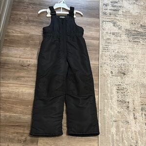 Black Snow Bib Overalls